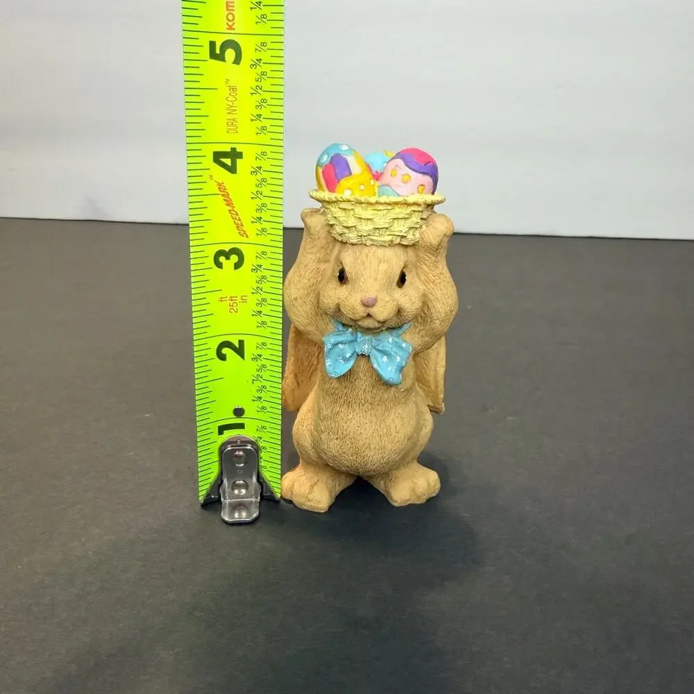 Vintage Enesco Resin Easter Bunny Figurine Lot of 5 Mixed Collection